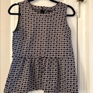 NWT Ann Taylor Peplum Sleeveless Top